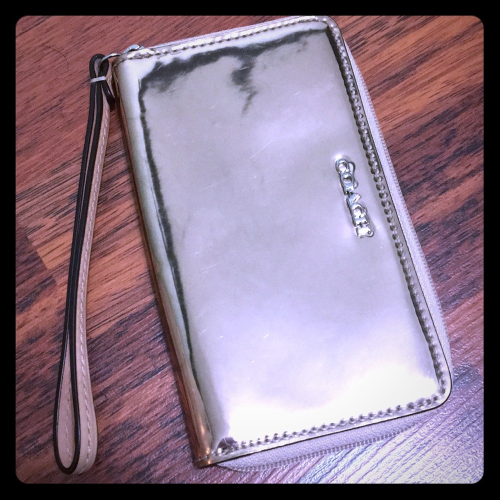 Rose Gold Coach Clutch